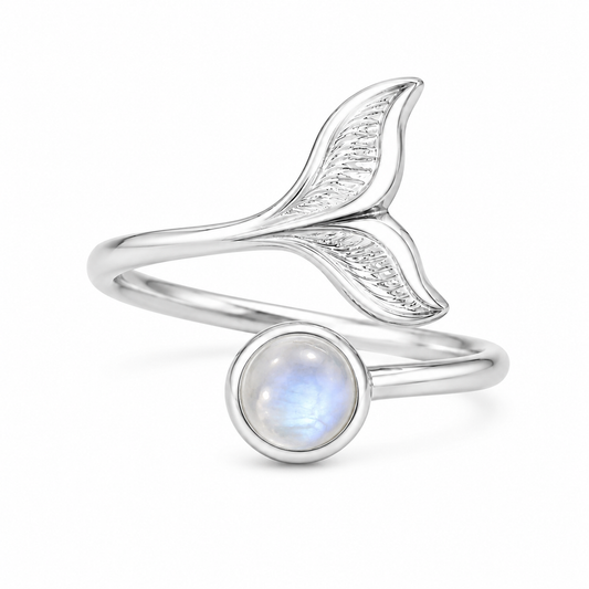 whale tail design rings