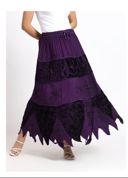 RAYON VELVET SKIRT