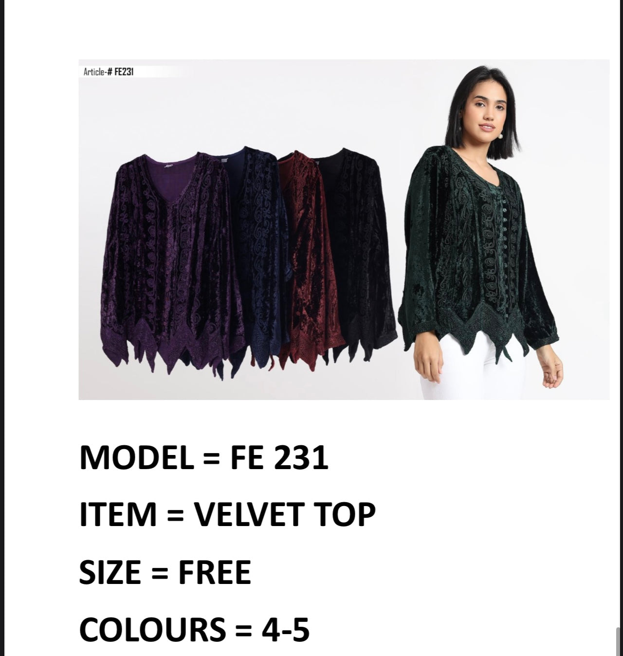 RAYON VELVET TOP