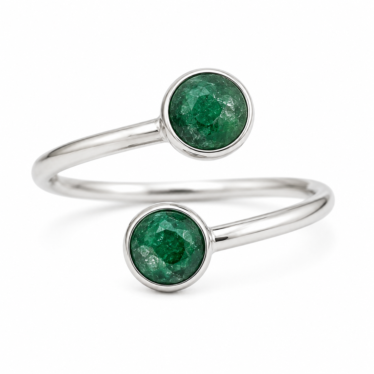 Sterling silver Gemstone Adjustable Ring