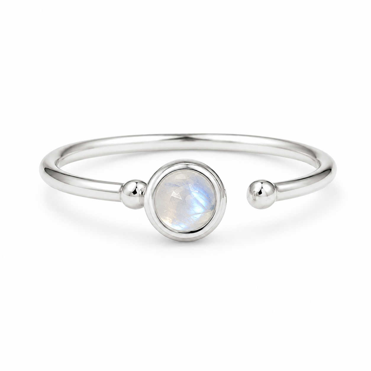 Adjustable silver ring