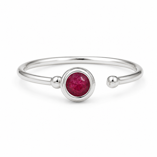 Adjustable silver ring