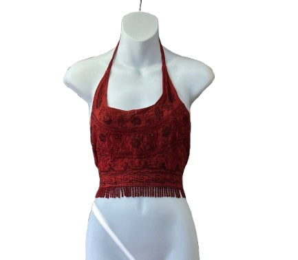 Embroidered crop top