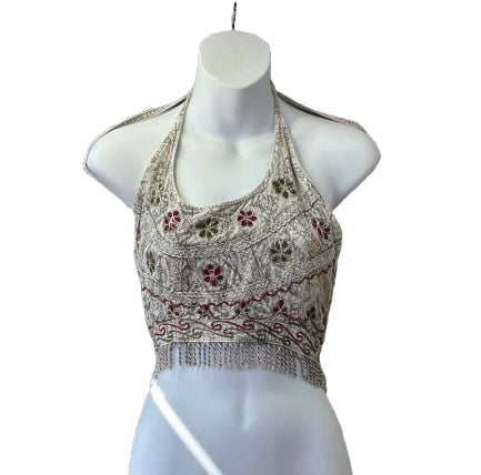 Embroidered crop top