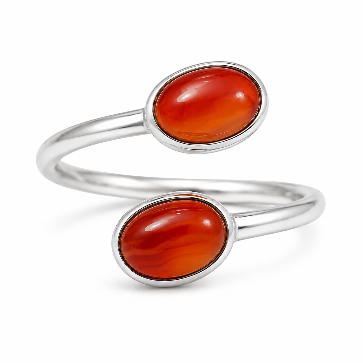 Silver gemstone rings