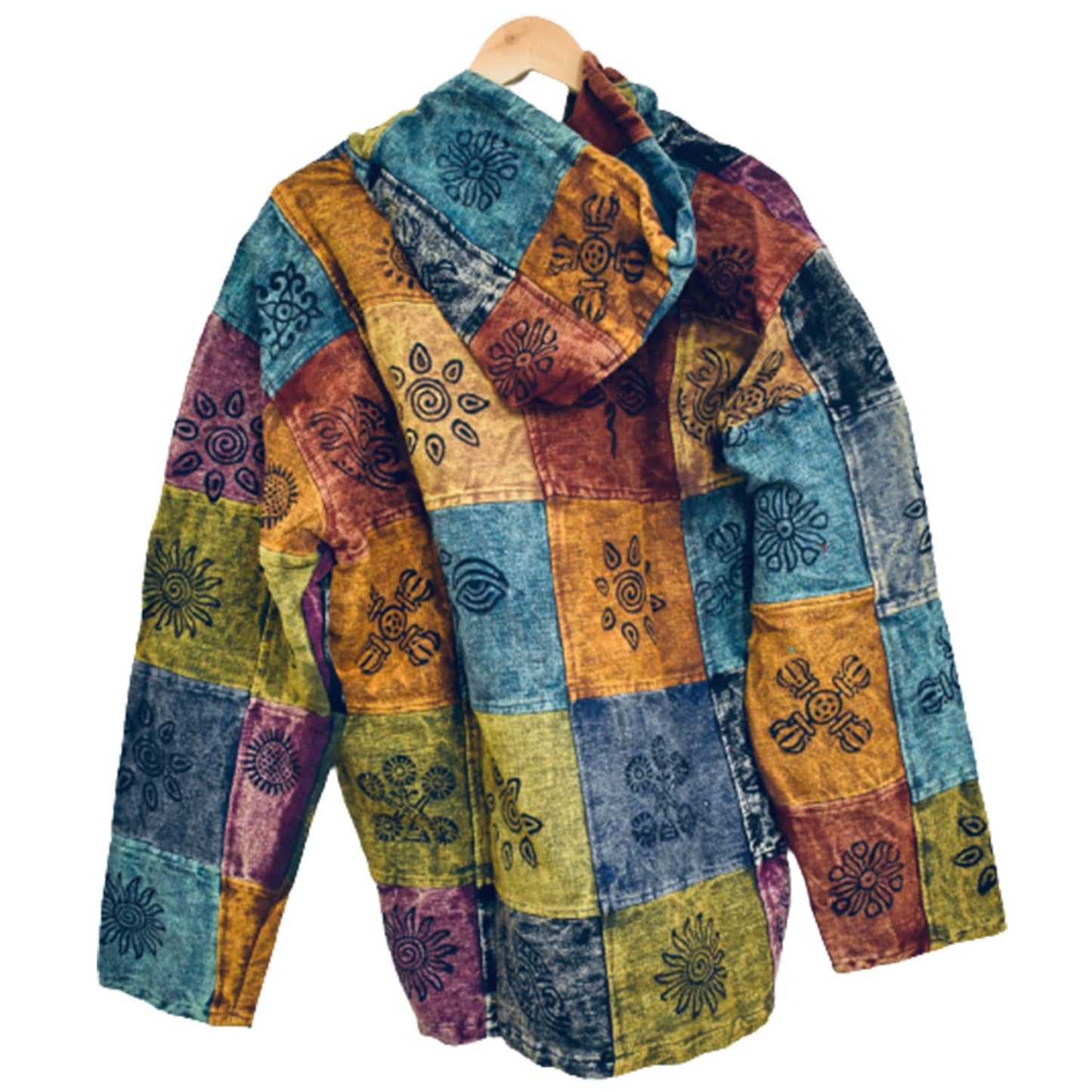 Ganesha Handicrafs Lightweight Patchwork Jacket, Jacket, Patchwork Jacket, Lightweight Jacket, Multicolour Jacket, Printed Jacket, Symbol Design Jacket, Trending Jacket
