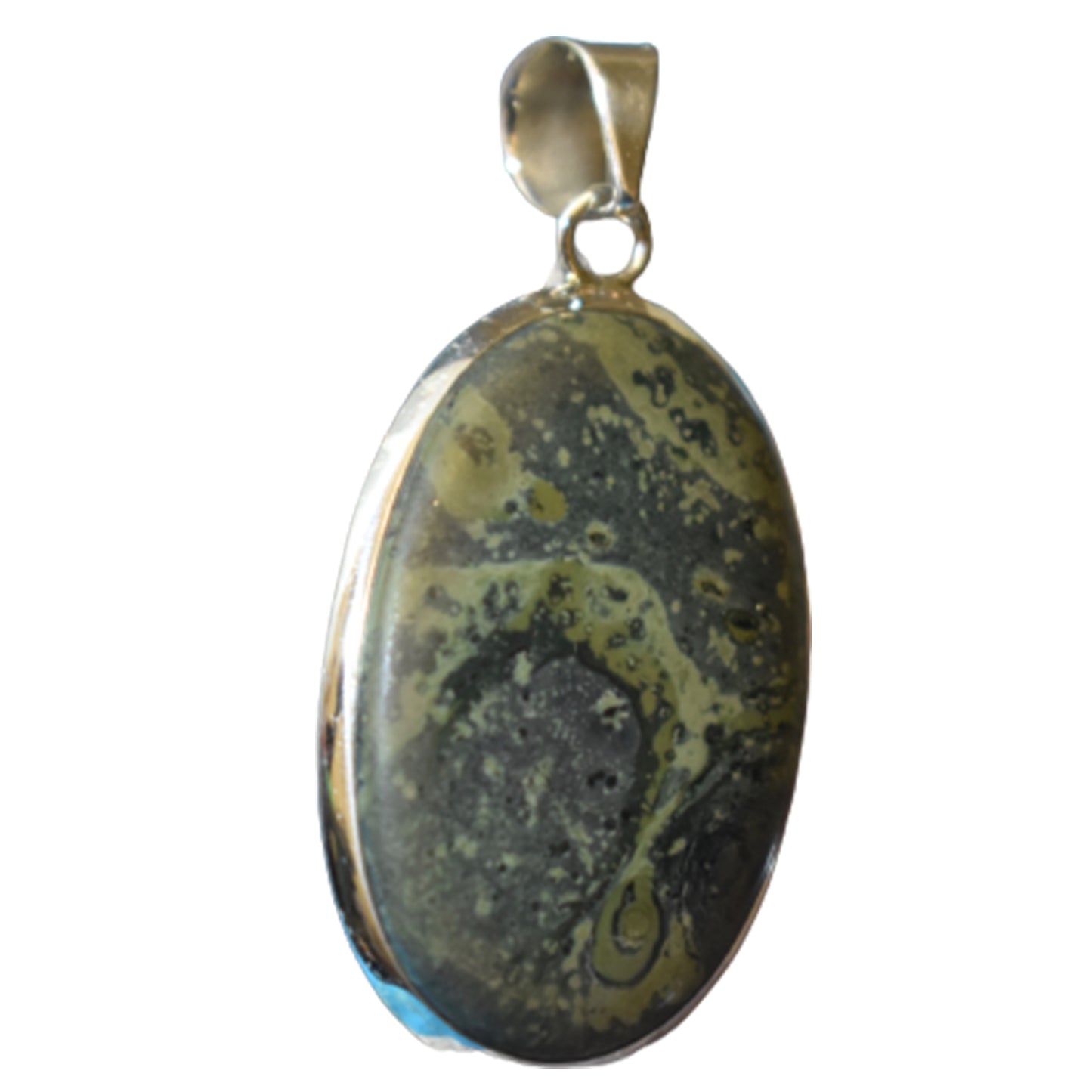 Ganesha Handicrafts Moss agate pendant (925) sterling silver , Modern pendant , Agate pendant , Trending pendant , Sliver pendant , Stylish pendant , Moss pendant