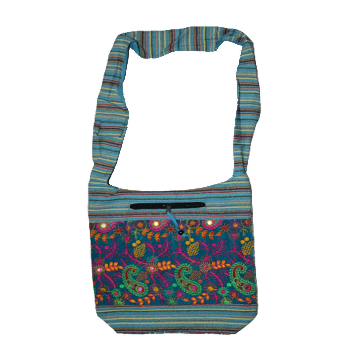 Ganesha Handicrafts Beautiful Embroidered Canvas Sling Bag, Bag, Embroidered Bag, Fancy Bag, Canvas Bag, Sling Bag, Embroidered Canvas Sling Ba, Multicolour Bag