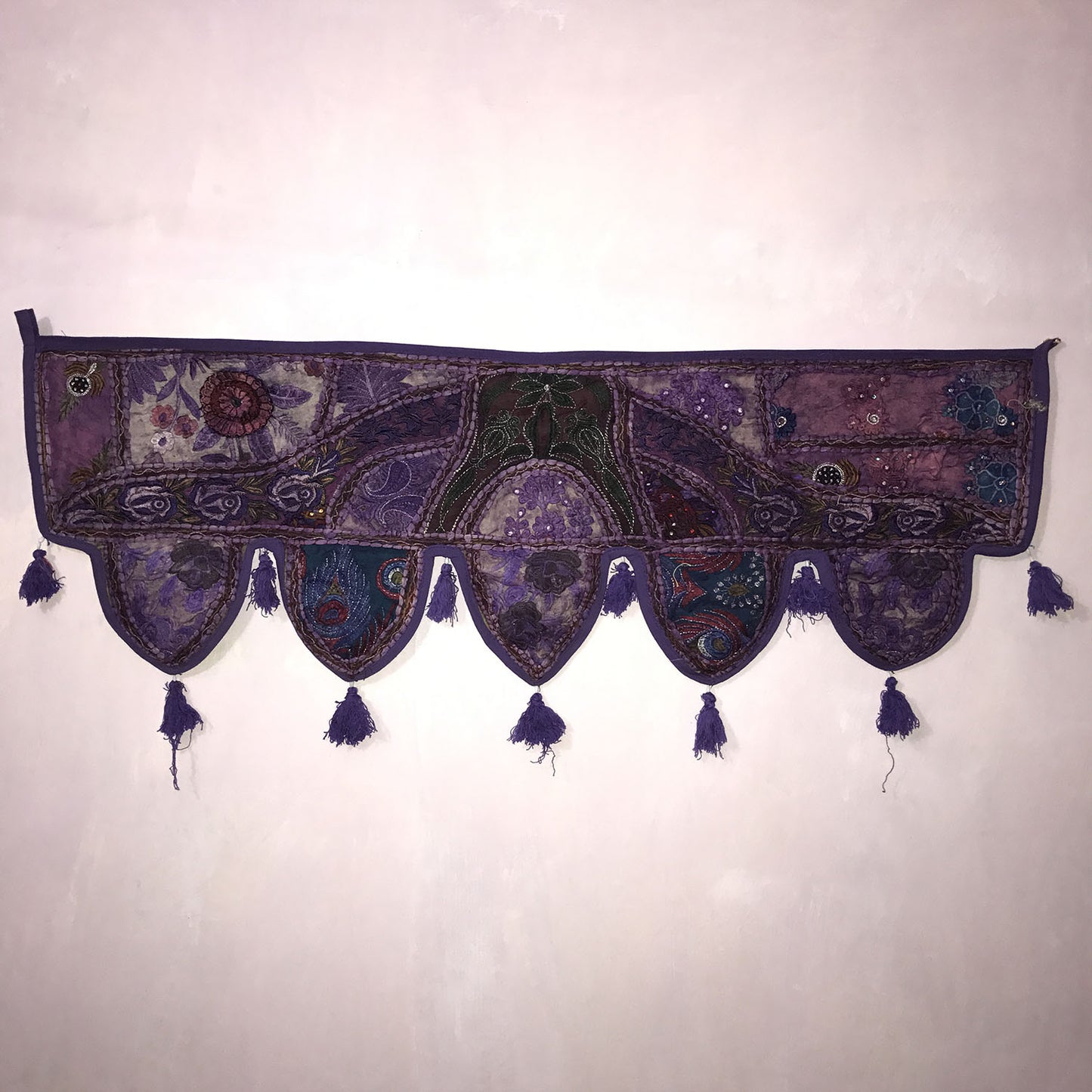 Ganesha Handicrafts, Beautiful Indian Style Door Hanging, Door Hanging, Indian Style Door Hanging, Traditional Door Hanging. purple colour Indian Door Hanging.