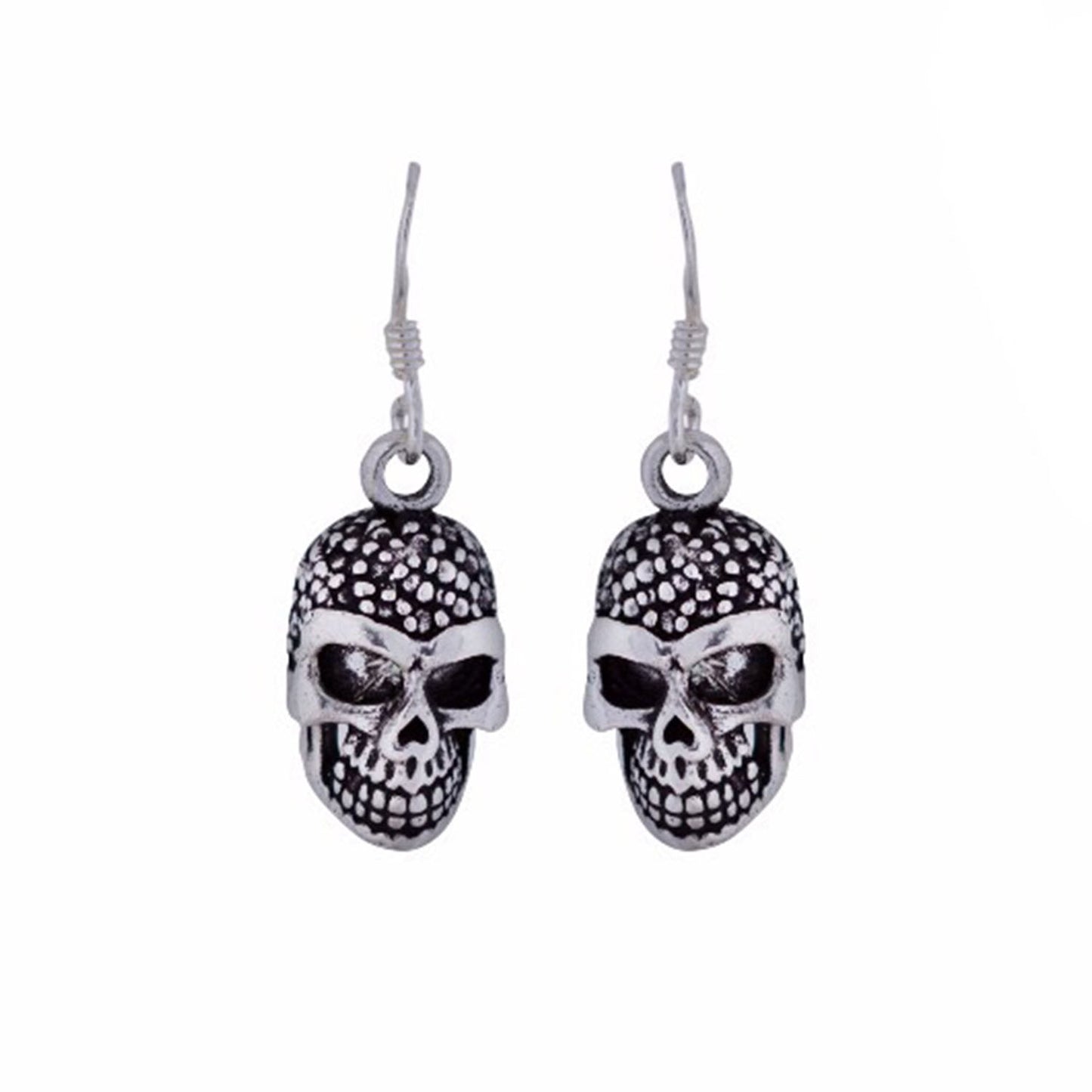 Ganesha Handicrafts, Beautiful Skull Shape Silver Earrings, 925 sterling Silver, Skull Shape Silver Earrings, Modern Silver Earrings. new trend Silver Earring, Sterling Silver.