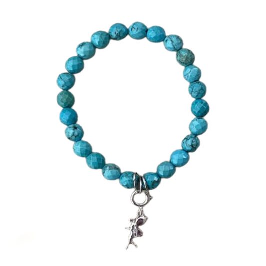 Ganesha Handicrafts, Blue Howlite Bracelet, Blue Bracelet, Howlite Bracelet, Women's Trending Bracelet.