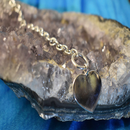 Ganesha Handicrafts, Chain with Heart 925 Sterling Silver Bracelet, 925 Sterling Silver Bracelet, Chain with Heart, Heart Chain, 925 Sterling Silver Bracelet, Trending Bracelet.