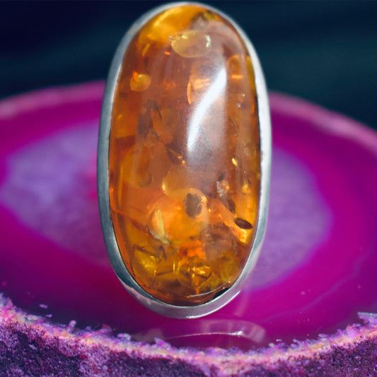 Ganesha Handicrafts, Chunky Amber Ring, Amber Ring, Chunky Ring, Womens Chunky Amber Ring, Trending Rings, Ring, Style Trend Ring List.