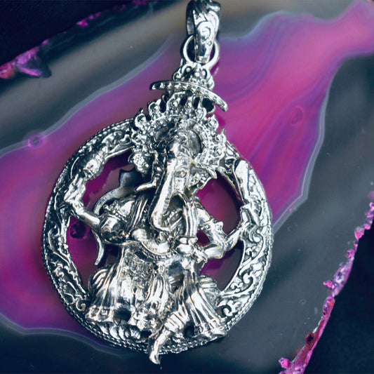 Ganesha Handicrafts, Chunky Ganesh Medallion Pendant (925), Chunky Medallion Pendant , Chunky Ganesh Pendant, 925 Chunky Ganesh Medallion Pendant,