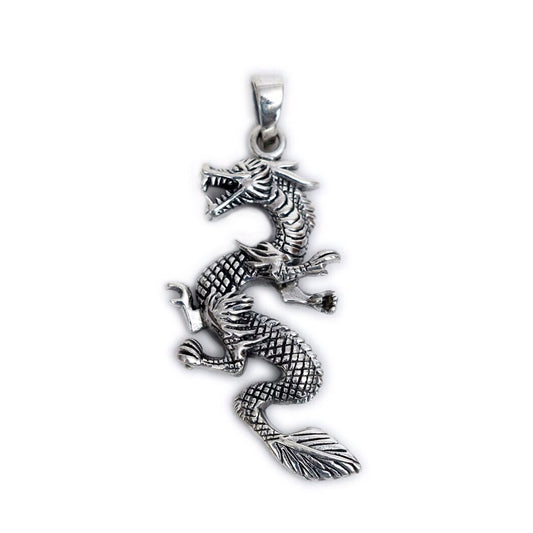 Ganesha Handicrafts, Dragon Silver Pendant, Beautiful Dragon Silver Pendant, Dragon Silver Pendant -925 Sterling Silver, 925 Sterling Silver, Fashion Dragon Silver Pendant.