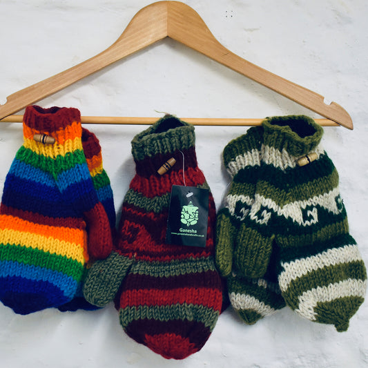 Ganesha Handicrafts Handmade Cosy Winter Gloves, Gloves, Winter Gloves, Cosy Winter Gloves, Handmade Gloves, Handmade Winter Gloves, Handmade Cosy Gloves