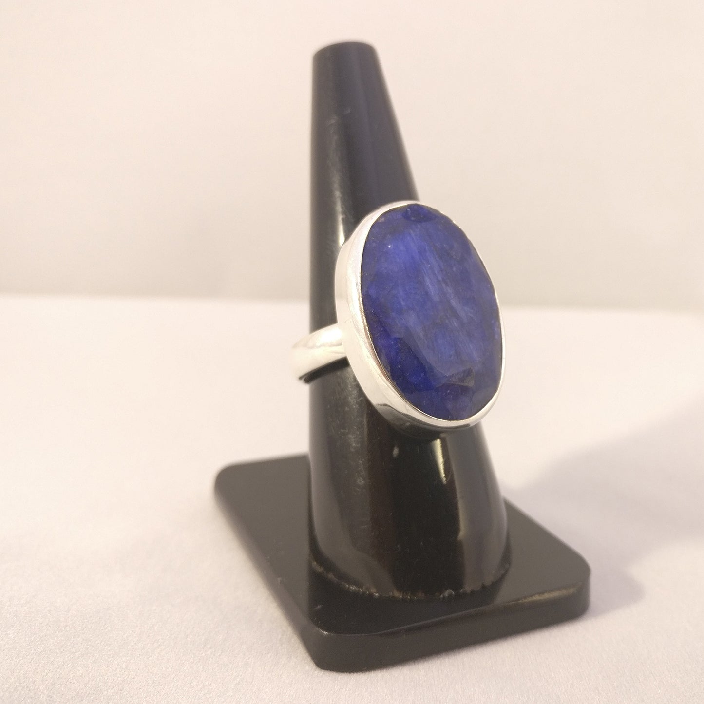 Ganesha Handicrafts, Indian Rough Sapphire Ring in Plain Setting | Size T, Indian Rough Sapphire Ring in Plain Setting, Sapphire Ring, Indian Rough Sapphire Ring, Womens Trending Ring, Women's Modern Ring.