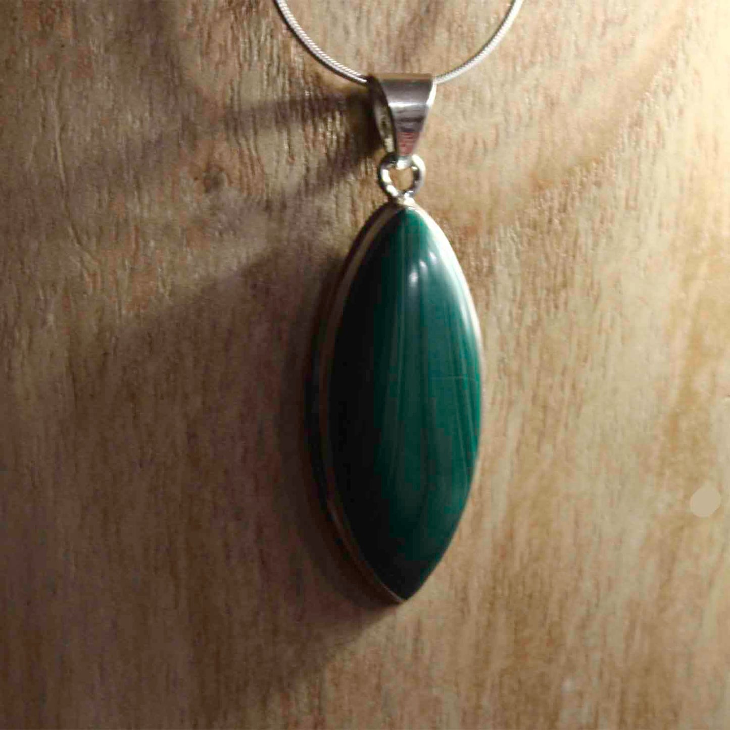 Ganesha Handicrafts, Malachite Gemstone Pendant 925 Sterling Silver, 925-Silver Gemstone Pendant, Women's Trending Pendant, New Model Pendant, Stylish Gemstone Pendant, Women's Fashion Pendant.