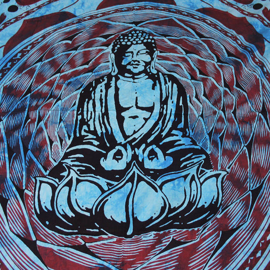 Ganesha Handicrafts-Meditating Buddha Bed Throw, Buddha Bed, Buddha Bed Throw, Throw for Buddha , Buddha Meditating Bad Throw, Throw Bed in Buddha design, Bed, Buddha throw, Meditating Bed.