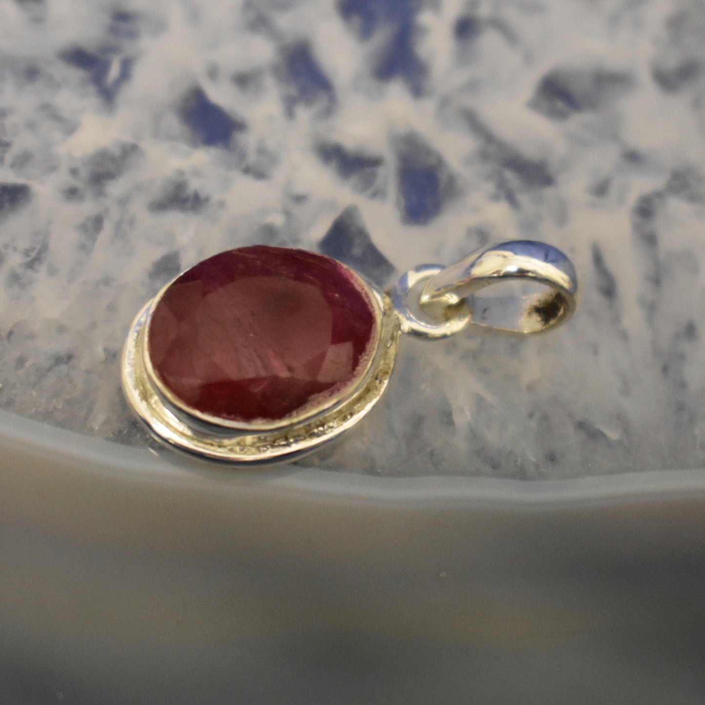 Ganesha Handicrafts, Mini Ruby Pendant, Ruby Pendant, Womens Trending Pendant, New Model Pendant, Women's Modern Pendant, Women's Stylish Pendant.