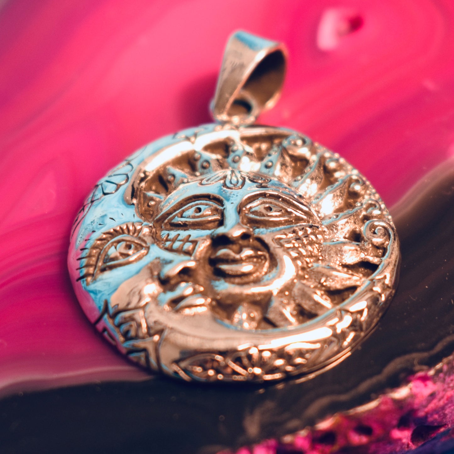 Ganesha Handicrafts, Moon and Sun Pendant, Sun Model Women's Pendant, Moon Model Women's Pendant, New Model Pendant, Women's Trending Pendant, Women's Modern Pendant, Women's Stylish Pendant.