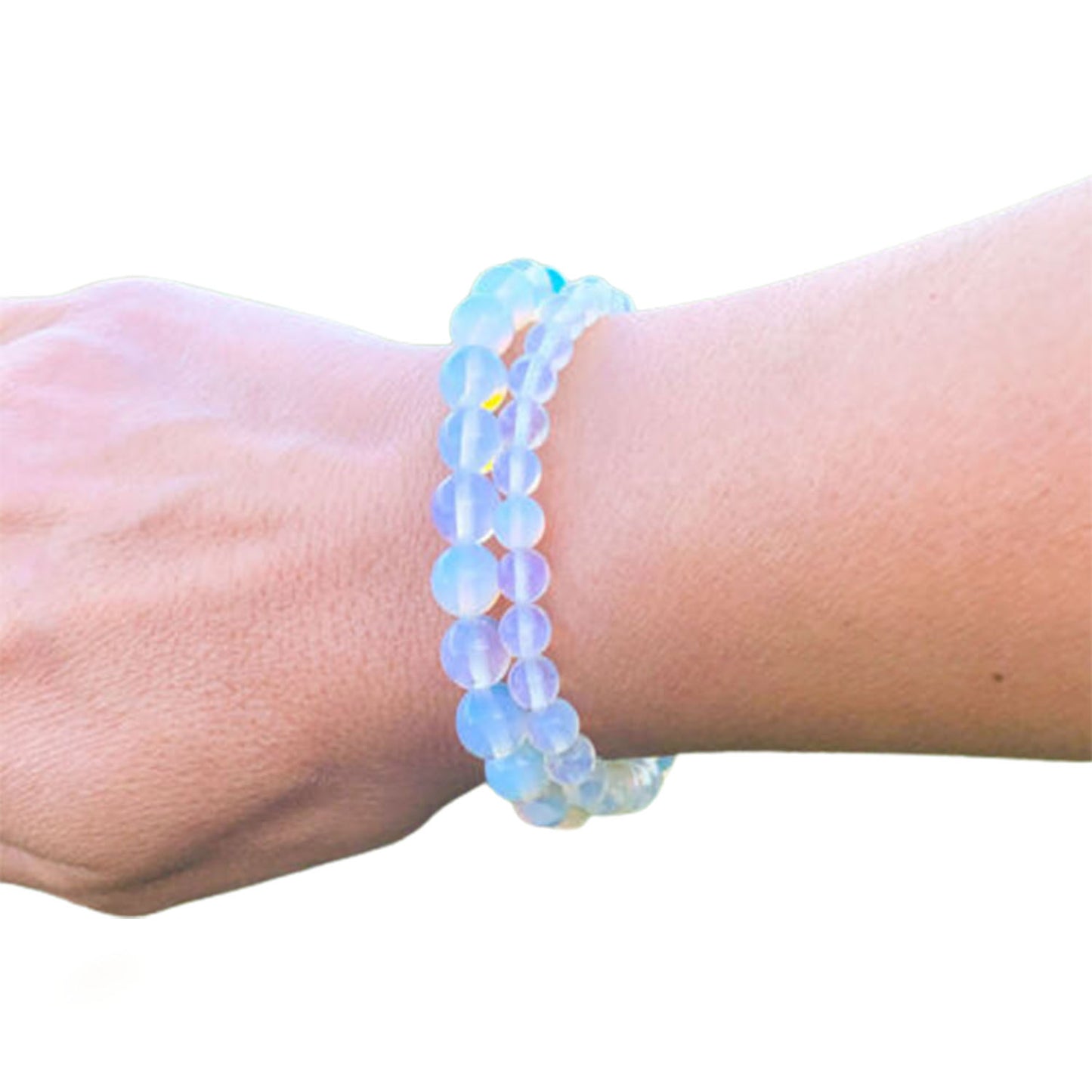 Ganesha Handicrafts, Opalite Bracelet, Women Opalite Bracelet, Mens Opalite Bracelet, Opalite Bracelet for men and Womens, Trending Bracelet, Stylish Bracelet, Fashion for Men's and Women's Bracelet, Round shape Opalite Bracelet.