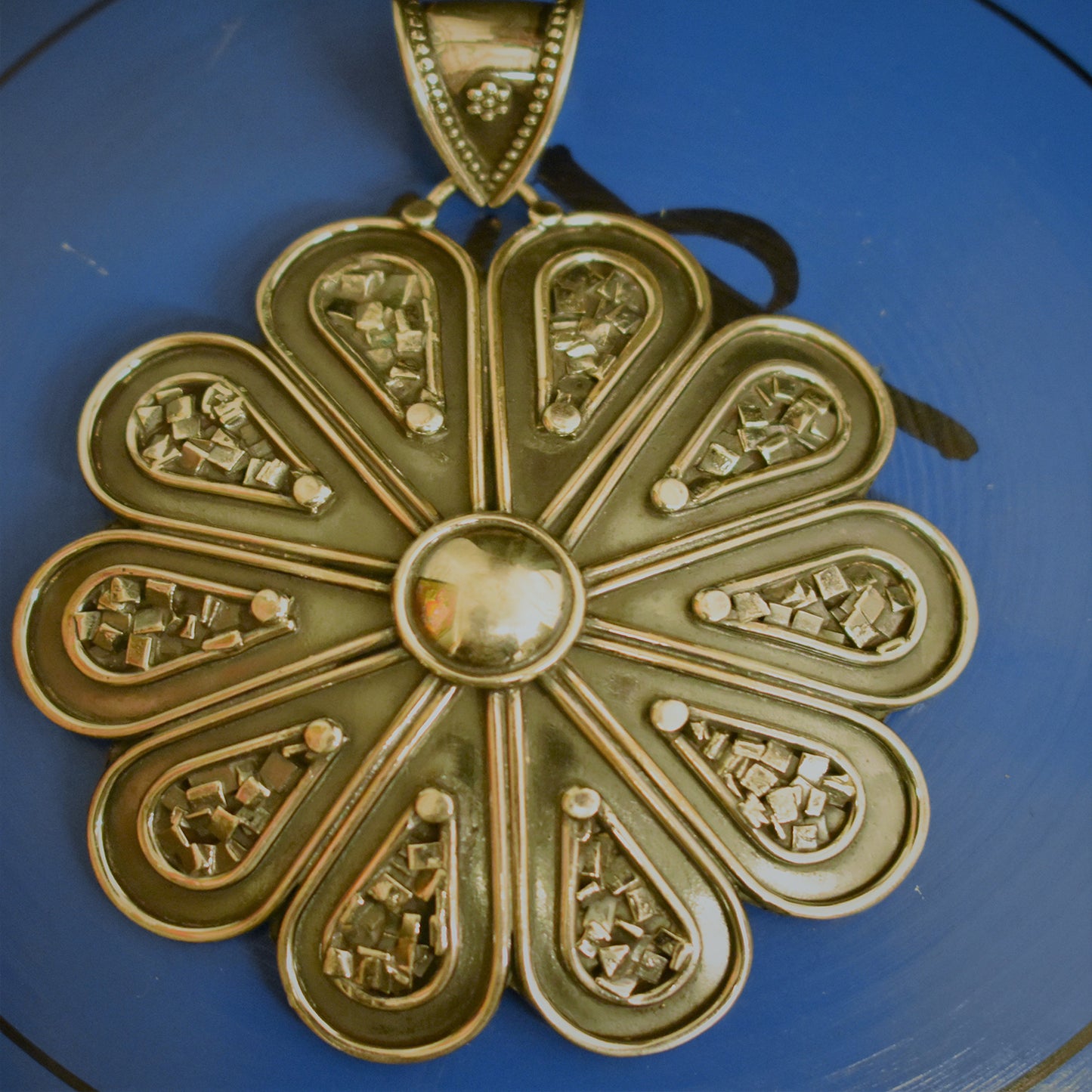 Ganesha Handicrafts, Oxidised Floral Pendant, Floral Pendant, Women's Trending Pendant, New Model Women's Pendant, Womens Modern Pendant, Women's Traditional Pendant.