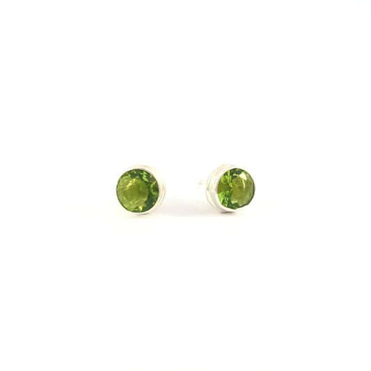 Ganesha Handicrafts Peridot Stud Earrings 925 Sterling Silver, Earrings, Green Colour Earrings, Stud, Green Colour Stud, Peridot Earrings. Sterling Silver Earrings, Beautiful Earrings