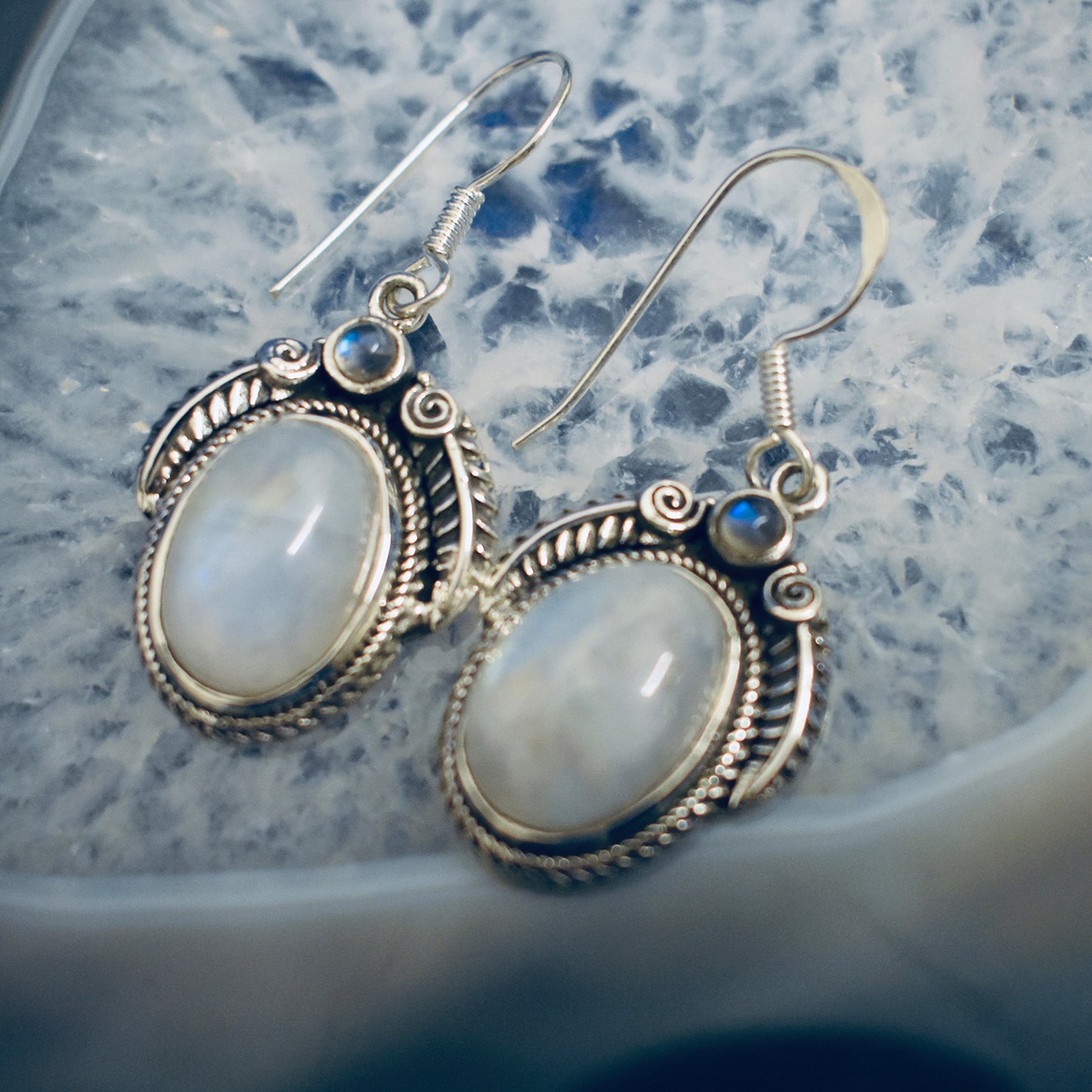 Ganesha Handicrafts, Rainbow Moonstone Earrings, Moonstone Earrings, Womens Trending Earrings, New Model Womens Earrings, Modern Womens Earrings, Women's Stylish Earring.