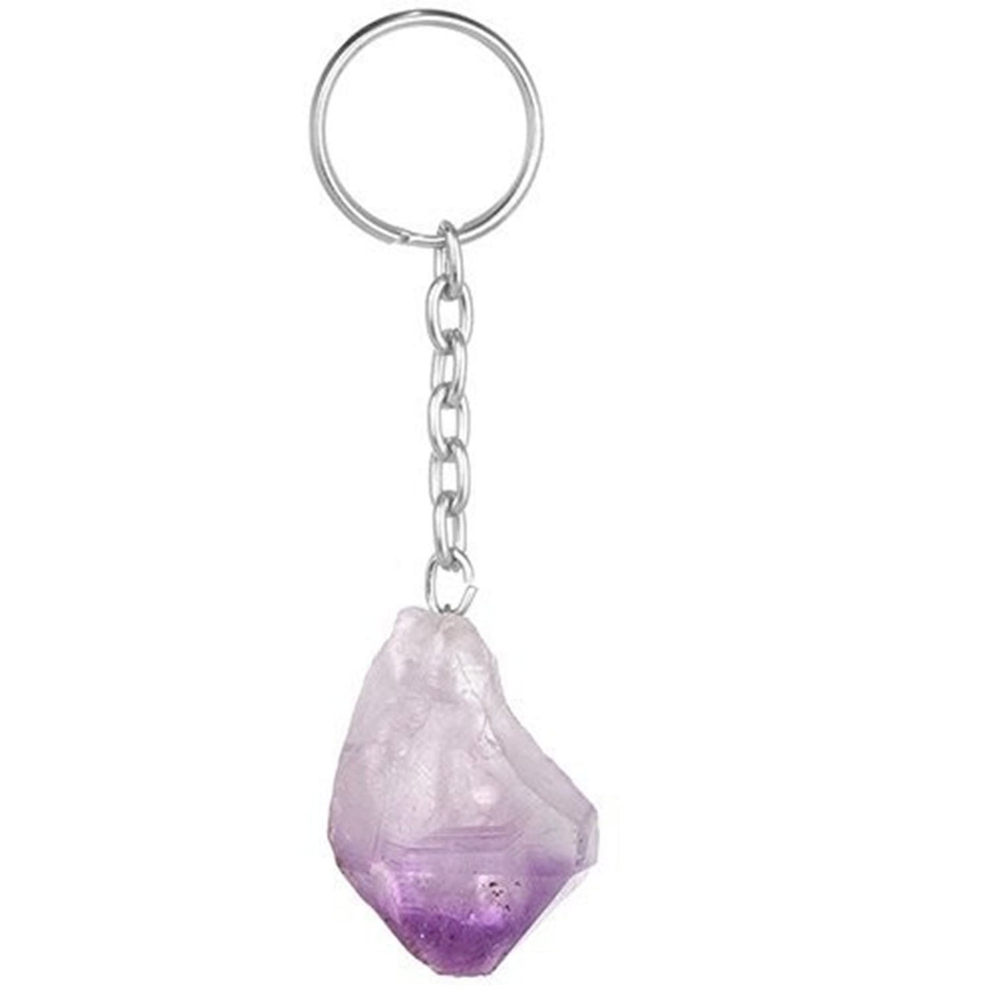 Ganesha Handicrafts Raw Amethyst Keychain, Keychain, Amethyst Keychain, Raw Keychain, Trending Keychain