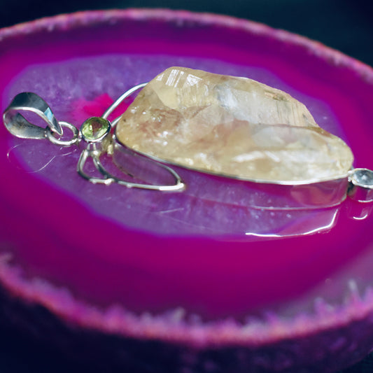 Ganesha Handicrafts, Raw Citrine Pendant, Women's Trending Citrine Pendant, New Model Women's Pendant, Women's Modern Pendant, Women's Fashion Pendant.