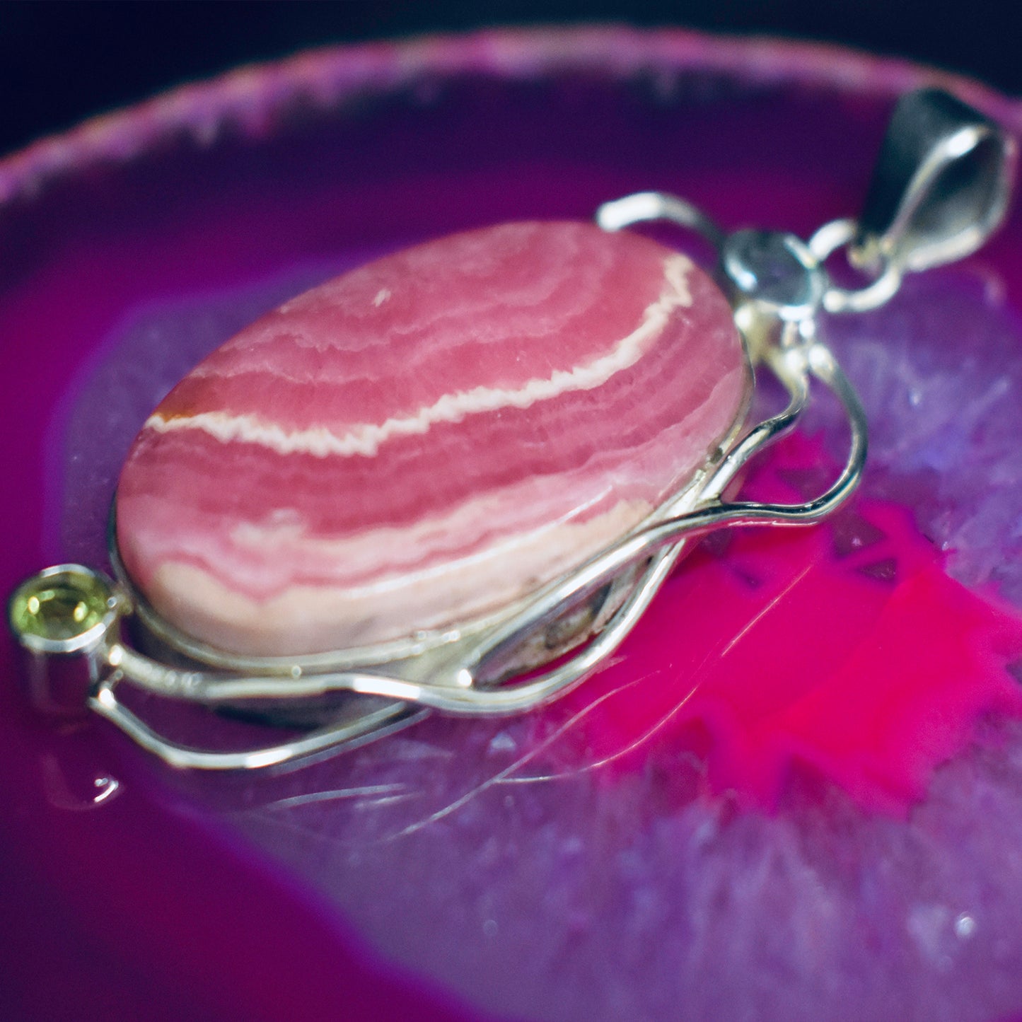 Ganesha Handicrafts, Rhodonite Pendant, Womens Trending Pendant, New Model Pendant, Womens New Modern Pendant, Fashion for Women's Stylish Pendant.