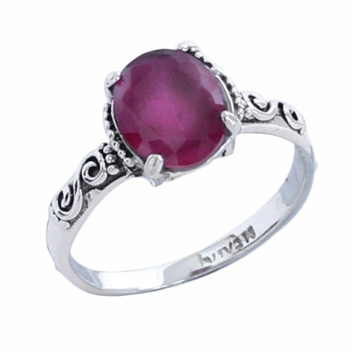 Ganesha Handicrafts, Rough Ruby Delicate Setting 925 Sterling Silver Ring, Rough Ruby Delicate Setting, 925-Silver ruby Setting Ring, Womens Trending Silver Ring, New Model Ring, Womens New Modern Ring.