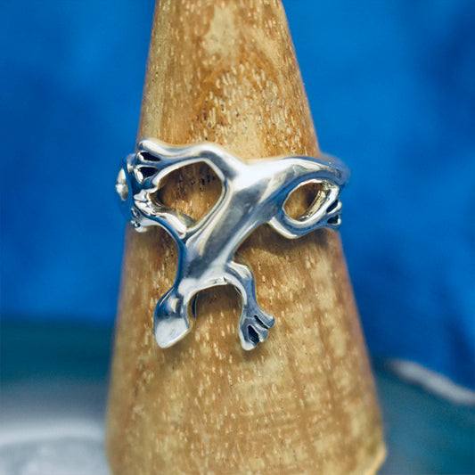 Ganesha Handicrafts, Silver Gecko Ring, Silver Ring, Gecko Ring, Women's Trending Ring, Women's Fashion Ring, Women's Silver Ring.