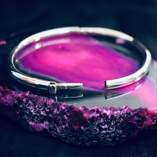 Ganesha Handicrafts, Silver Latch Bangle, Silver Bangle, Womens Trending Silver Bangle, Womens Fashion Bangle.