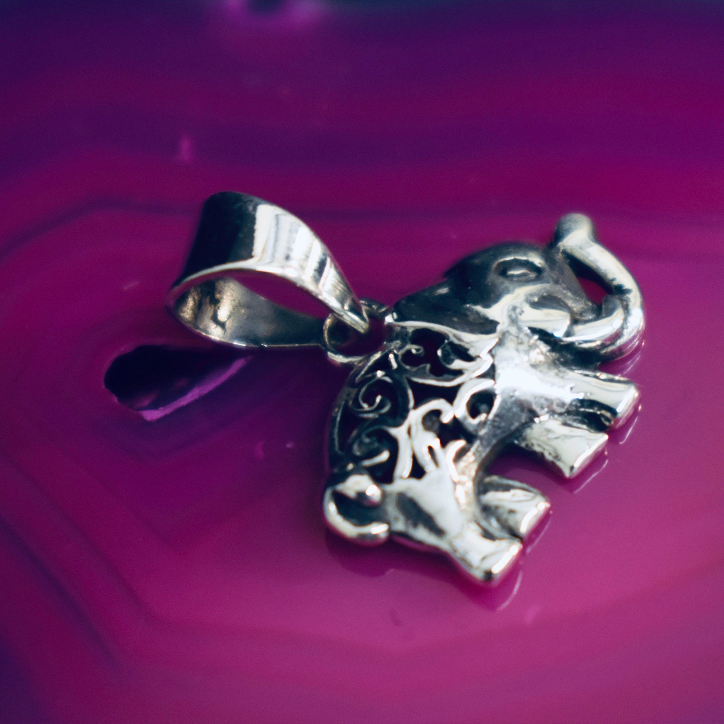 Ganesha Handicrafts, Small Detailed Elephant pendant (925), 925-Elephant Model pendant, Women's Trending Pendant, New Model Women's Pendant, womens Modern Pendant, New Style Pendant, Women's Fashion Pendant.