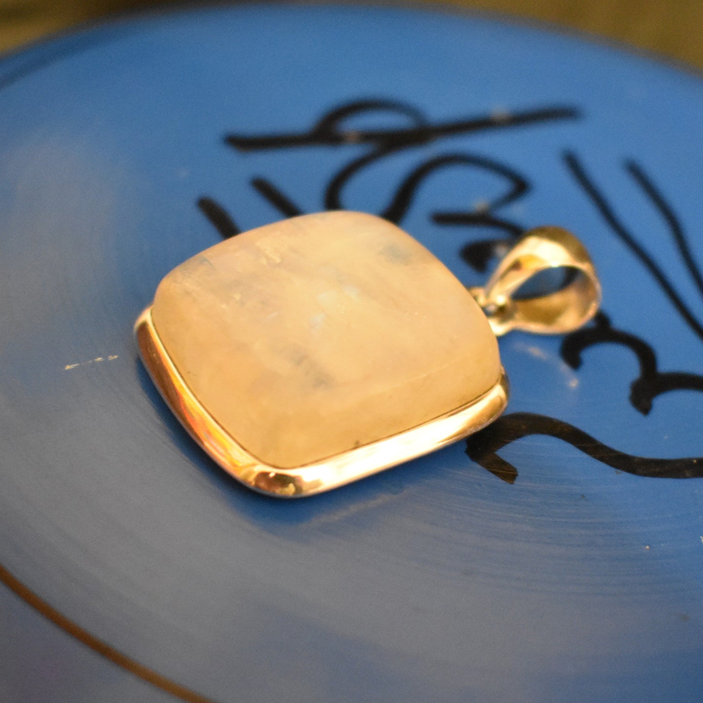 Ganesha Handicrafts, Square Moonstone Pendant, Moonstone Pendant, Moonstone Style Pendant, Womens Stylish Pendant, New Model Women's Pendant, Womens Fashion Pendant, Modern Pendant.