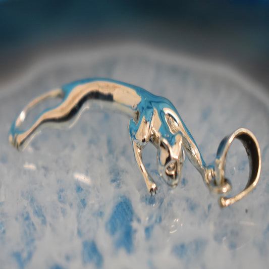 Ganesha Handicrafts, Sterling Silver Black Panther Pendant (925), Sterling Silver Pendant, 925-Sterling Silver Pendant, New Trending Womens Pendant, Womens New Modern Stylish Pendant.