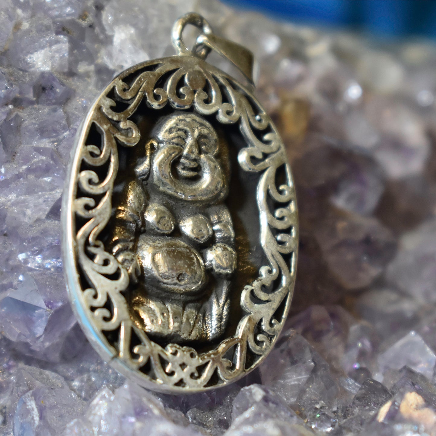 Ganesha Handicrafts, Sterling Silver Buddha Pendant (925), Sterling Silver Buddha Pendant, 925 Silver Pendant, Bisexual Used Pendant, Modern Pendant, New Now Trending Pendant.