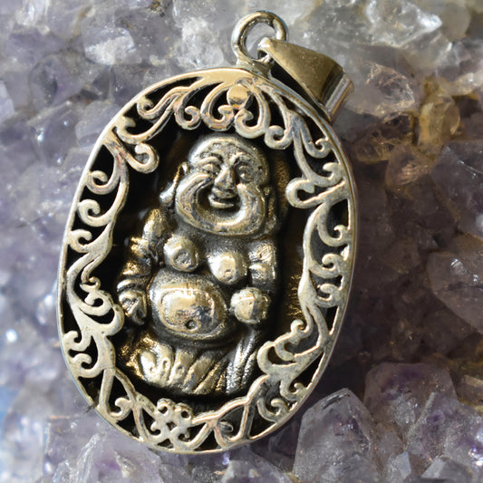 Ganesha Handicrafts, Sterling Silver Buddha Pendant (925), Sterling Silver Buddha Pendant, 925 Silver Pendant, Bisexual Used Pendant, Modern Pendant, New Now Trending Pendant.