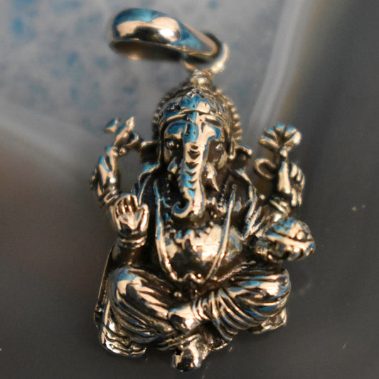 Ganesha Handicrafts, Sterling Silver Ganesh Pendant (925), Sterling Silver Ganesh Pendant, Ganesh Pendant, Sterling Silver Pendant, 925-Sterling Silver Ganesh Pendant, Bisexual Pendant, Trending Pendant.