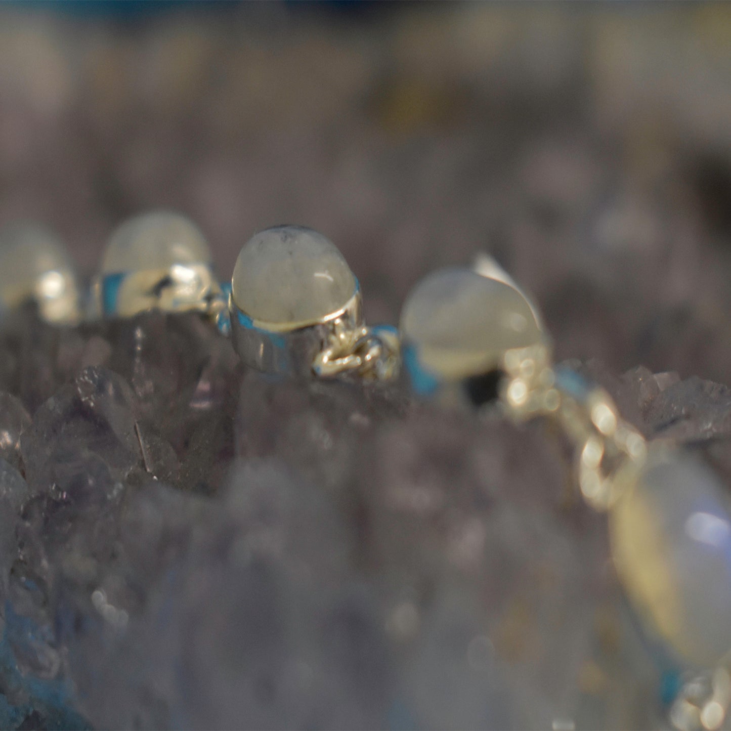 Ganesha Handicrafts, Sterling Silver Moonstone Bracelet (925), Sterling Silver Moonstone Bracelet, Sterling Silver Bracelet, 925-Sterling Silver Bracelet, Women's Trending Bracelet, Womens Stylish Bracelet.