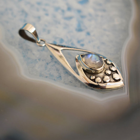 Ganesha Handicrafts Sterling Silver Moonstone Tear Pendant (925), Pendant, Tear Pendant, Moonstone Tear Pendant, Silver Pendant, Sterling Pendant, Moonstone Tear