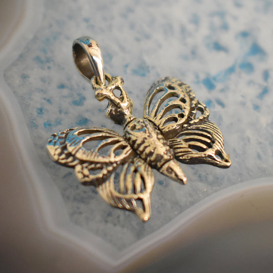 Ganesha Handicrafts, Sterling Silver Moth Pendant (925), 925-Silver moth Pendant, Womens Trending Pendant, Model Pendant collection for Women's, Women's Traditional Pendant.