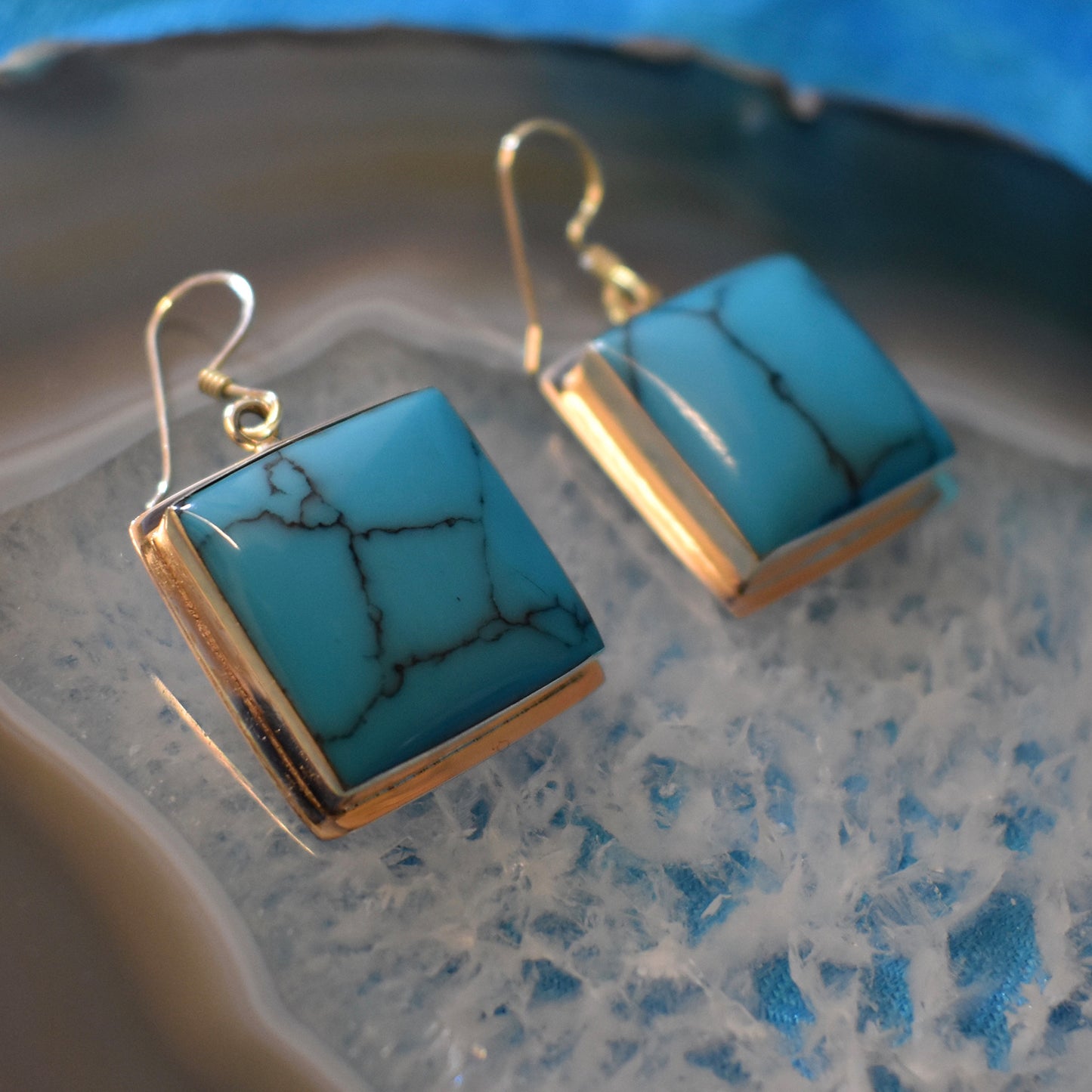 Ganesha Handicrafts, Sterling Silver Turquoise Earrings (925), Silver Earrings, 925-Silver Earring, Womens Trending Earrings, Women Fashion Earring, Turquoise Earrings, Stylish Earring.