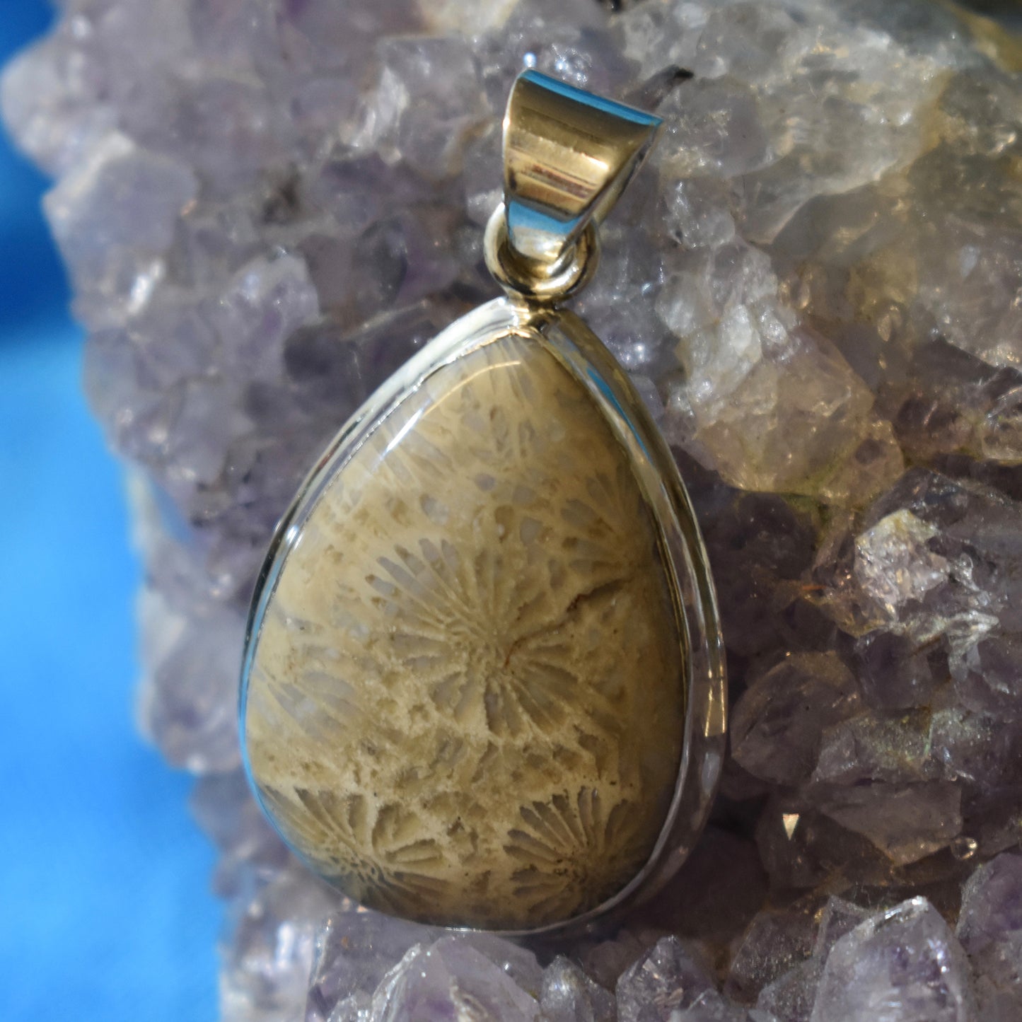 Ganesha Handicrafts, Tear Drop Sea Jasper, Tear Drop Pendant, Womens Trending Pedant, Tear Drop Sea Jasper Pendant, New Model Womens Pendant.