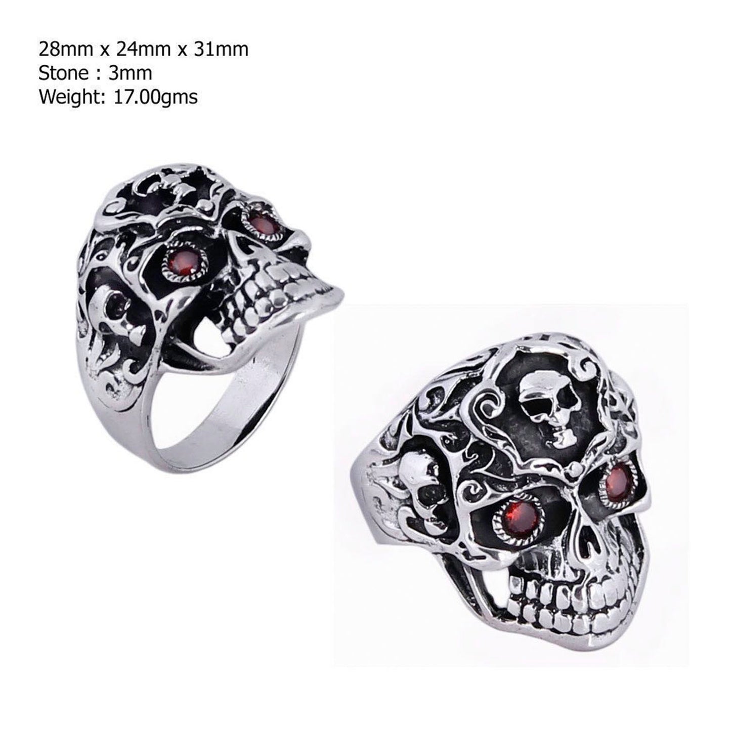Ganesha Handicrafts, The Mind in the Skull - Sterling Silver, Women's Trending Skull, Model Skull, Skull.