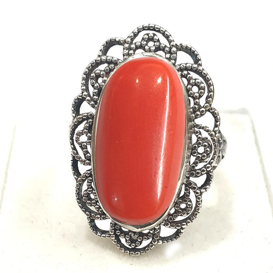 Ganesha Handicrafts, Turquoise Ring Style 1, Turquoise Ring, Women's Trending Ring, New Women's New Modern Ring, Red Oval Ring for Women.