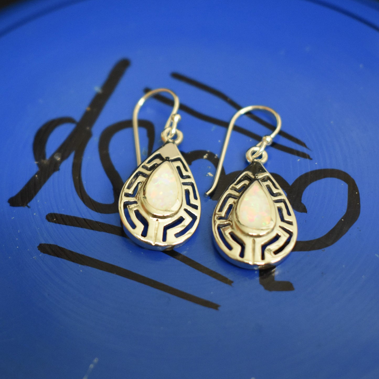 Ganesha Handicrafts, White Opal Teardrop, Opal Teardrop, White Teardrop, Womens Trending Drop, New Model Womens Drop, Womens Modern Drops, Fashion For Womens Drops.