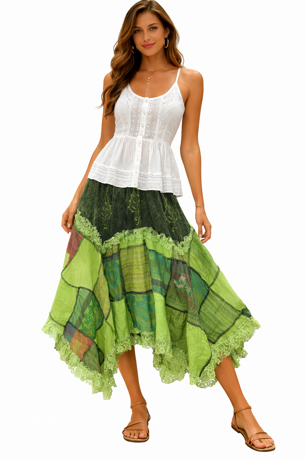 Boho Patchwork Skirt